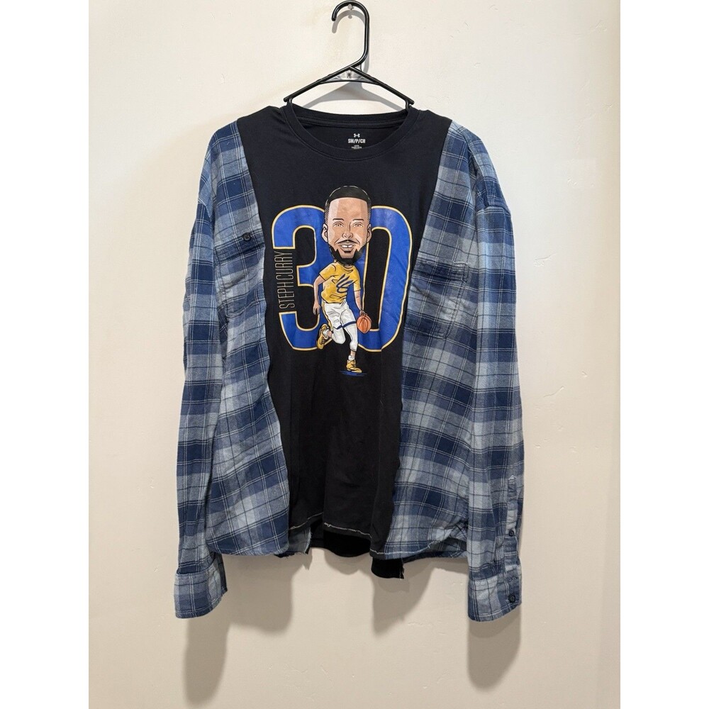 Reworked Upcycle Grunge Oversize Steph Curry  Sweater  Top L/XL